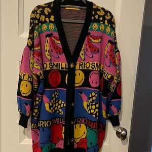 FARM Rio Multicolor Smiley Cardigan